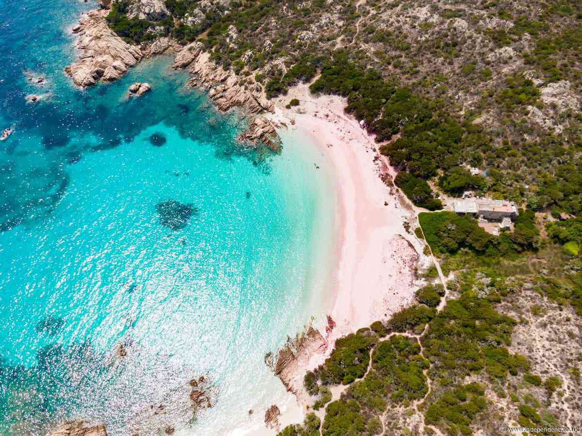 Influencer fined £1,500 for trespassing on forbidden pink beach in Sardinia