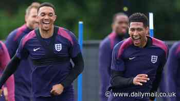 Jude Bellingham and Trent Alexander-Arnold are full of smiles as EVERY player takes part in England's final training session ahead of Euro 2024 opener against Serbia