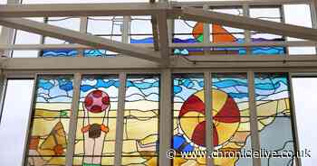 Stained glass artwork back on display at Monkseaton Metro station after restoration work