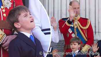 Gähnen, Grimassen und ein Tänzchen: Royal-Fans feiern Prinz Louis‘ „Trooping the Colour“-Auftritt