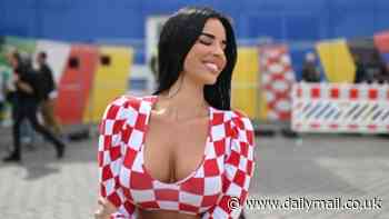 Croatian model arrives at Euros to cheer on her boys - after winning 3million followers for her antics at the last World Cup
