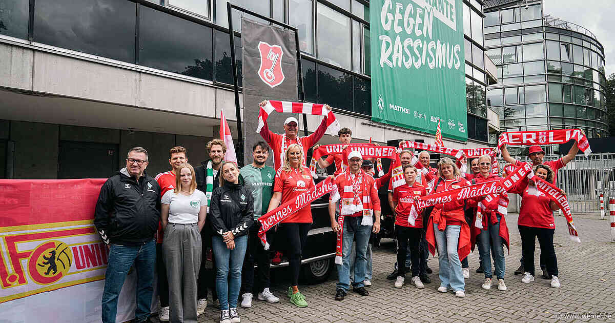 Union-Fans bedanken sich bei Werder mit Bier