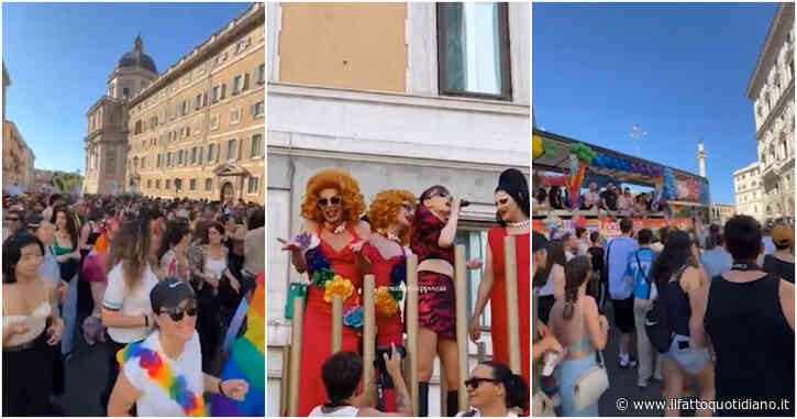 Roma Pride, sfilano decine di migliaia di persone lungo le strade della Capitale. E Annalisa ruba la scena ai politici