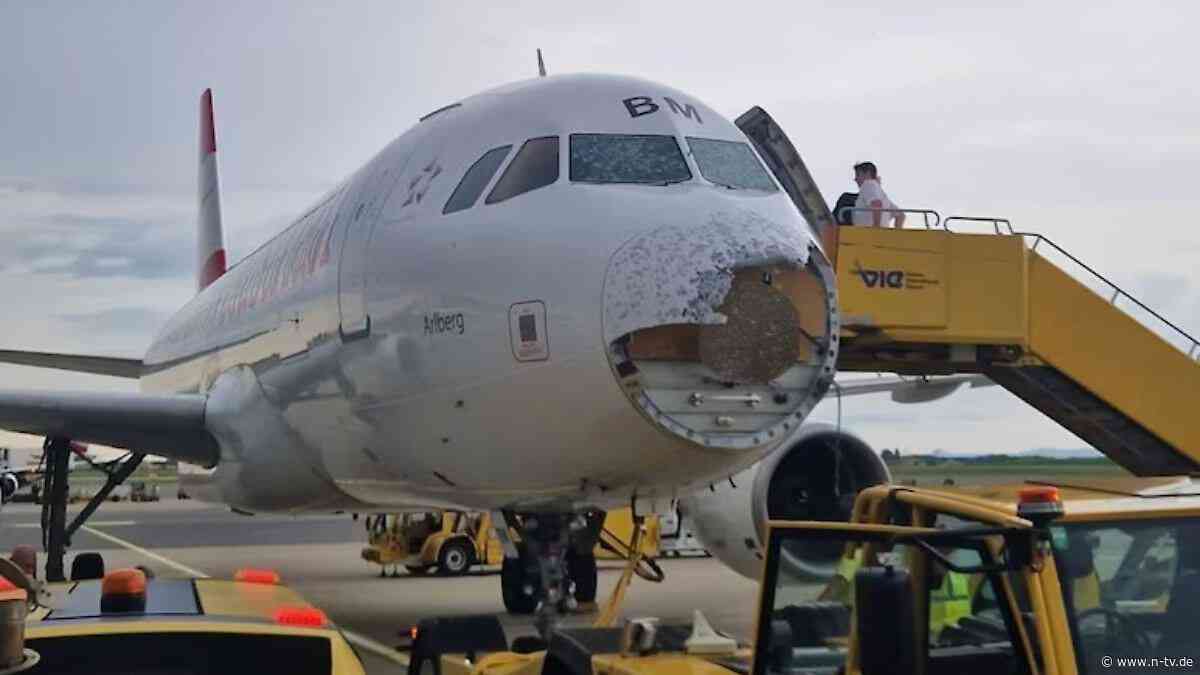 Airbus mit zerfetzter Nase: Flugsicherung zweifelt Angaben der Hagel-Piloten an