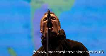 Liam Gallagher at Co-Op Live for Definitely Maybe's anniversary tour pictures