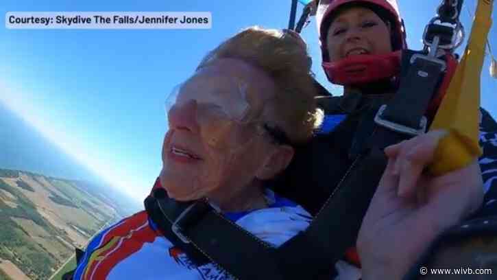 85-year-old woman in pursuit of 1,000 skydives crosses Niagara Falls off her list