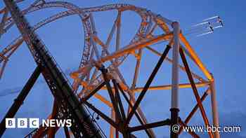UK's tallest rollercoaster leaves riders stuck during stoppage