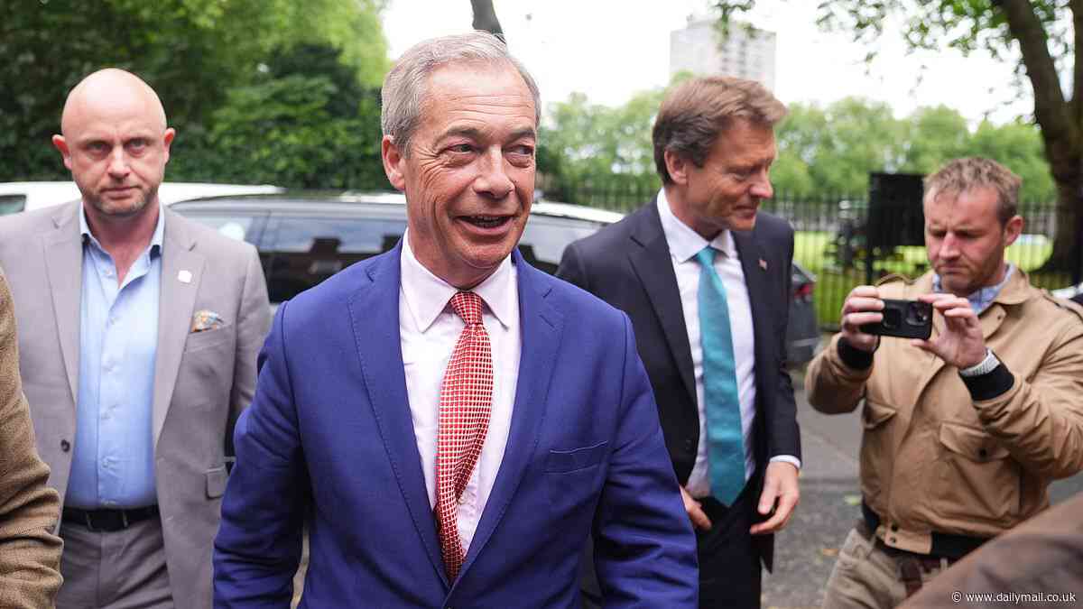 Smug Nigel Farage brags that there will be 'warfare within the Conservative Party within a week' following Reform's rapid rise to the top of the right amidst Rishi Sunak's faltering campaign