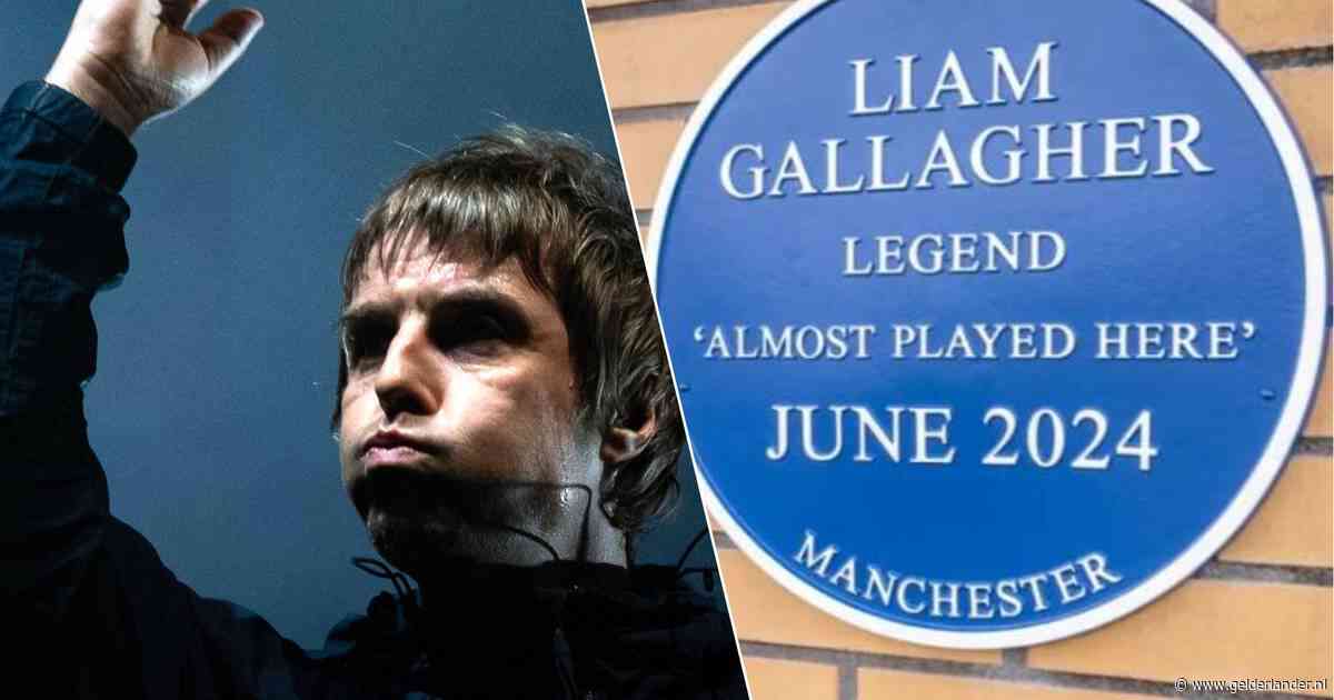 Liam Gallagher krijgt plaquette bij supermarkt in Manchester na grap van Oasis-legende