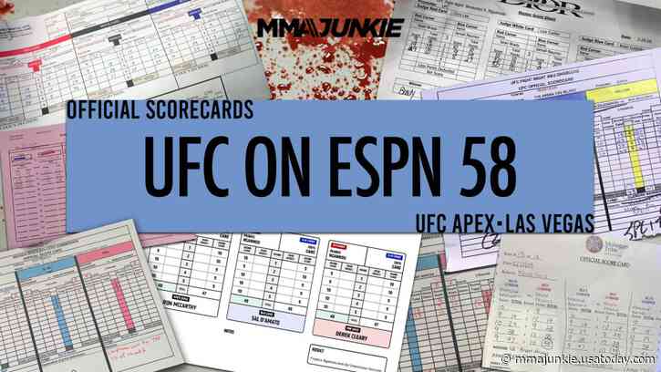 UFC on ESPN 58: Official scorecards from Las Vegas