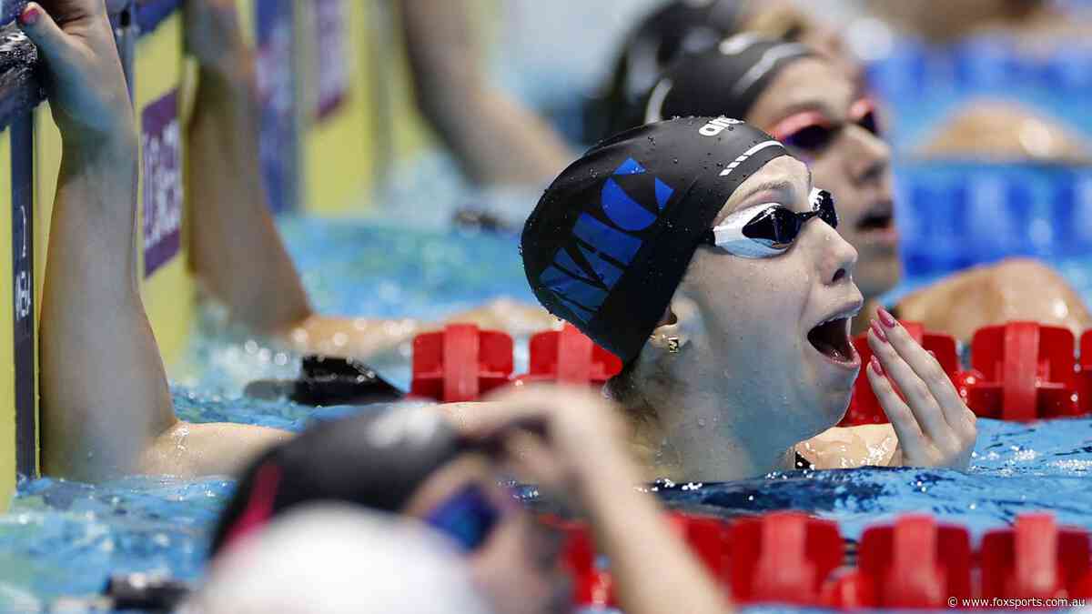 Breakout US star sets 100m butterfly world record at Olympic swimming trials
