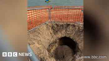 Mystery behind hole on beach solved, says council