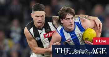 AFL round 14 live updates: Roos jump Magpies early with seven opening quarter goals to one