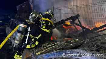 Un entrepôt prend feu dans la nuit à l’ouest de Nice