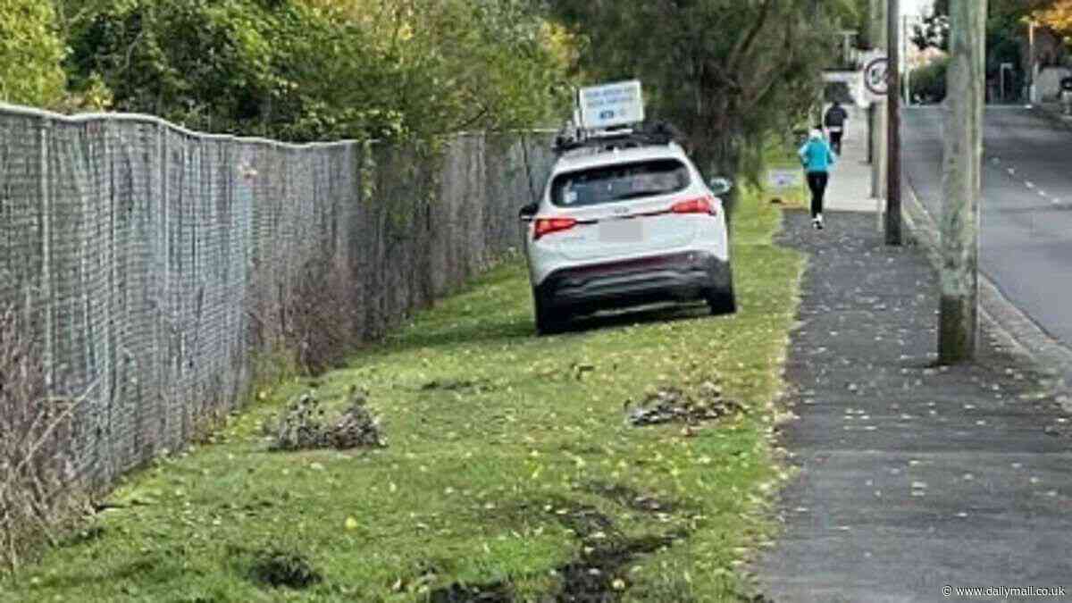 Why this photo of a mobile speed camera operator on a lawn has sparked outrage