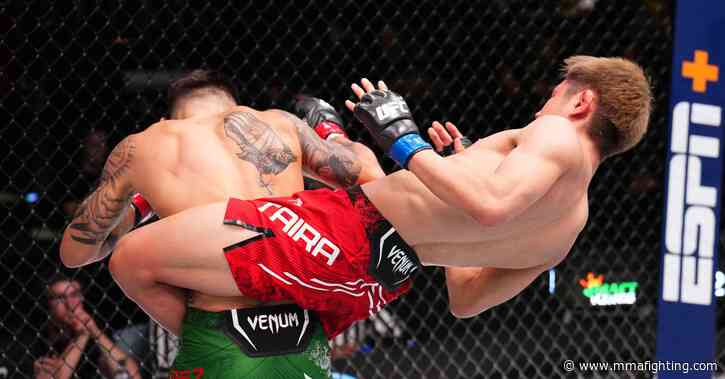 UFC Vegas 93 bonuses: Tatsuro Taira cashes extra $50k for main event injury finish