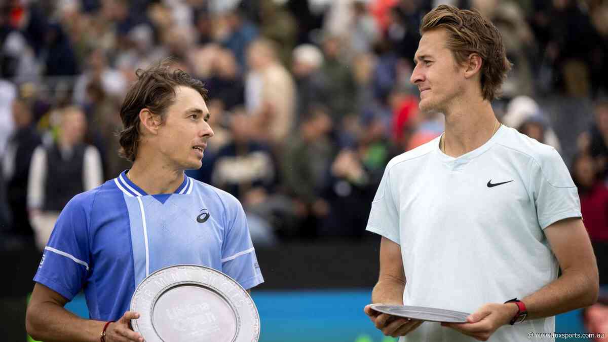 Demon equals Hewitt with 18-yr Aussie first after winning title in dream Wimbledon build-up