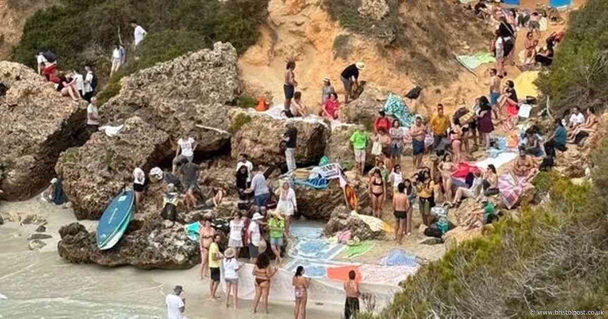 Majorca beach 'reclaimed' by local protesters in anti-mass tourism demo