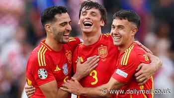 Spain's stunning 136 game record is BROKEN in 3-0 victory over Croatia as Euro 2024 underdogs get off to a winning start with new tactical approach