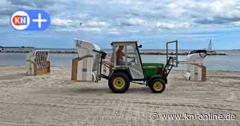 Nach Sandaufschüttung: Strandkörbe in Kiel-Schilksee kommen an