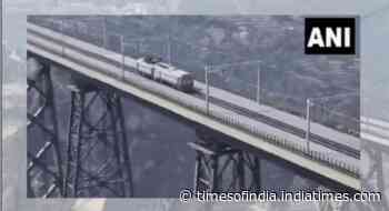 Watch: Railways conducts trial run of Sangaldan-Reasi link, train crosses world's highest steel arch rail bridge