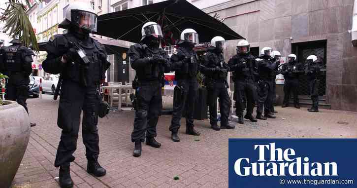 Fans clash in Gelsenkirchen before England face Serbia in Euro 2024 game