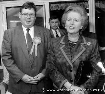 Margaret Thatcher visits Lymm High School in 1992 election