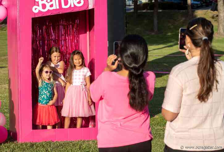 Barbies — and Kens — take over Costa Mesa’s Balearic Park