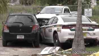 Man crashes into police car during chase in NW Miami-Dade