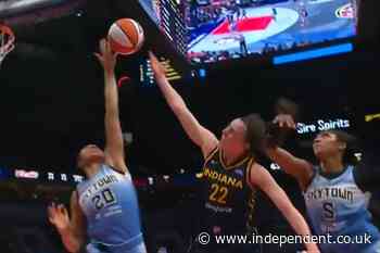 Outrage after Caitlin Clark is whacked on the head by rival Angel Reese in latest WNBA dust up