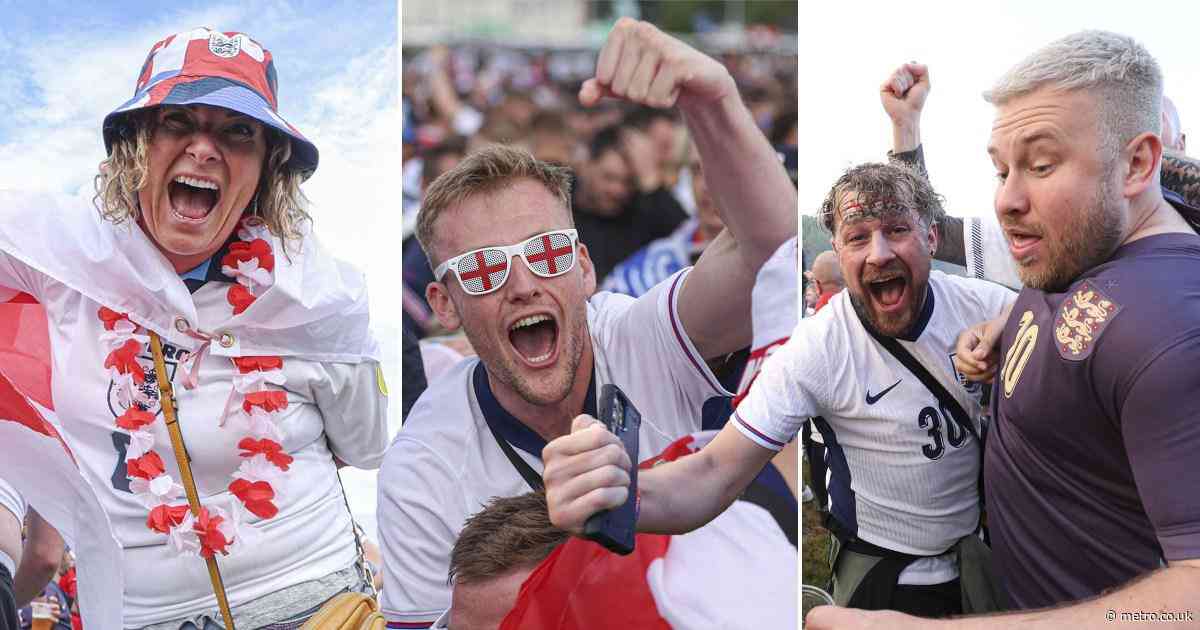 The best faces England fans pulled during win over Serbia at fan park in Germany