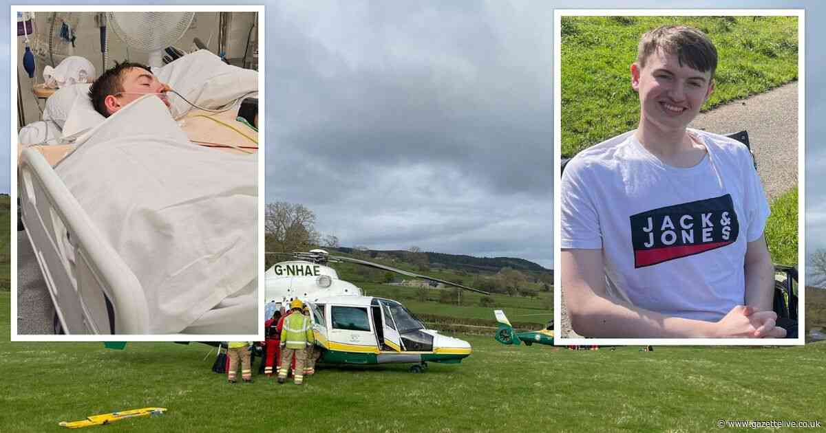 Mum hails air ambulance crew who saved son after he was involved in horror crash