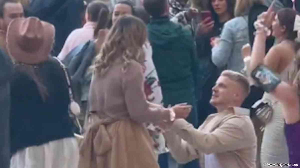 Real life Love Story! Boyfriend proposes to his girlfriend at Taylor Swift's Eras Tour in Liverpool in adorable moment caught on camera