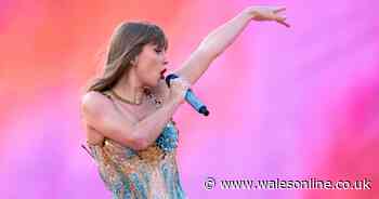 Who is the support act at Taylor Swift's Eras Tour in Cardiff?