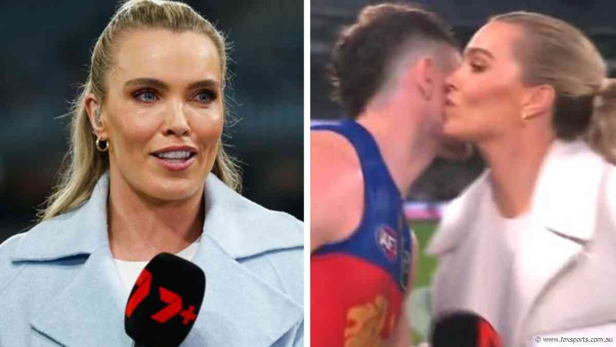 ‘Upset me’: Commentator, AFL superstar shut down ‘ridiculous’ debate over post-game kiss