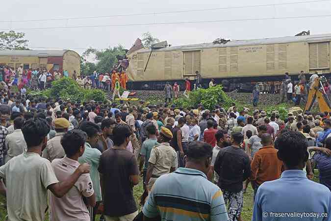 Trains collide in eastern India, killing at least 8 with rescue work ongoing