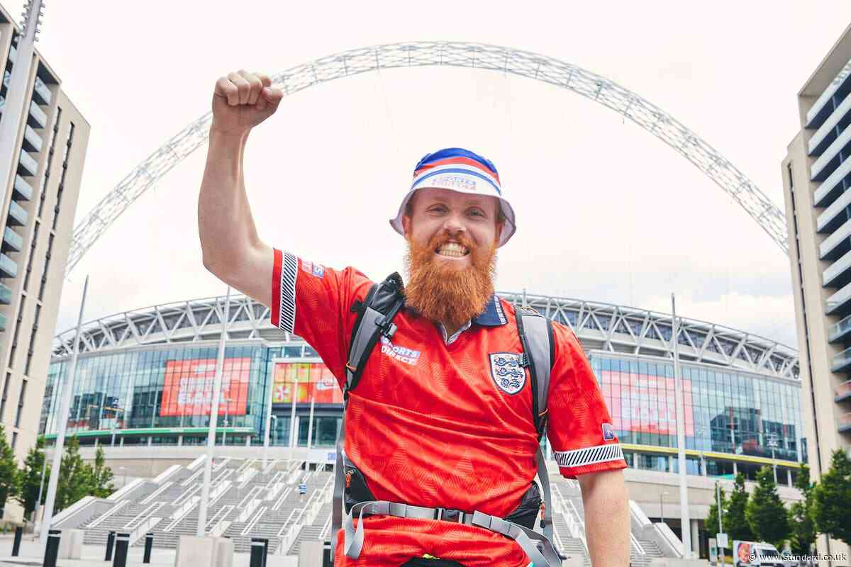 ‘Hardest Geezer’ arrives at Euros in time for England's 1-0 victory over Serbia