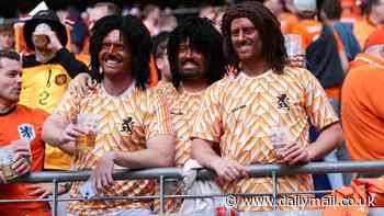 Netherlands fans are accused of doing 'blackface' in attempt to dress up as legend Ruud Gullit during Euro 2024 victory over Poland