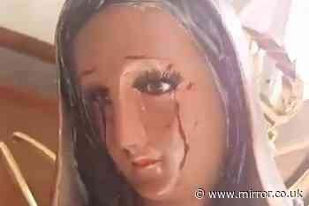 Virgin Mary statue 'crying tears of blood' is being investigated by church officials
