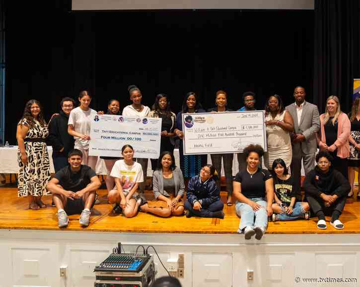 ‘A space to be proud of’: Bronx leaders announce $5.5M in funding for renovations to outdoor field at William H. Taft Educational Campus