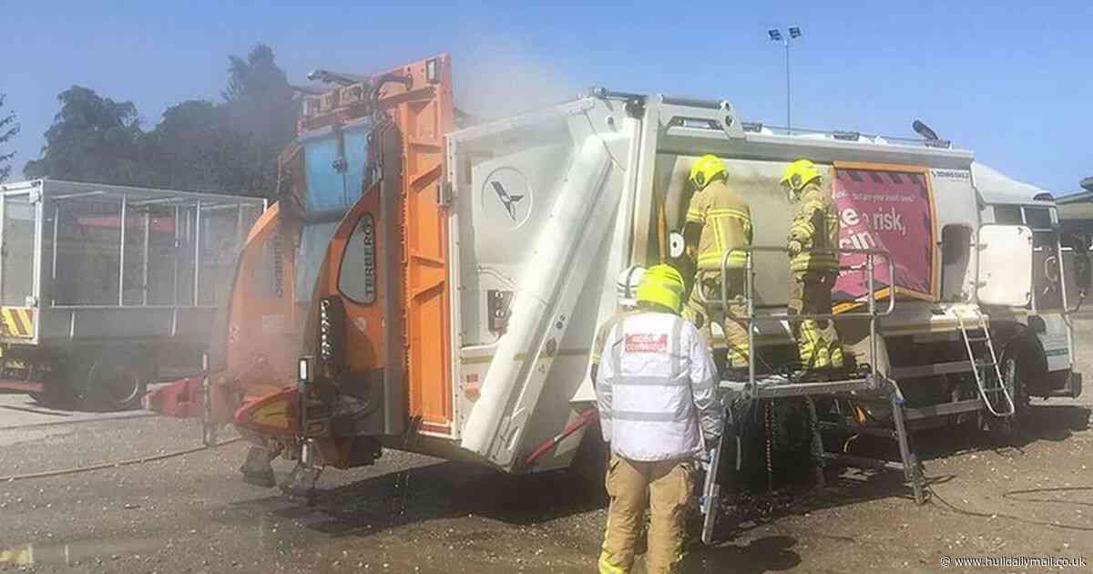 Bin lorry fire in East Yorkshire sparked by 'vape wrongly put into the recycling'
