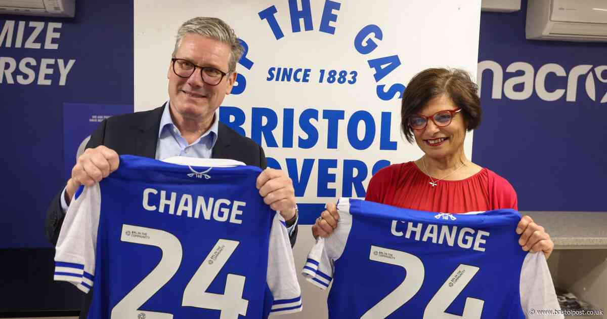 Labour leader Sir Keir Starmer visits Bristol Rovers stadium - in pictures
