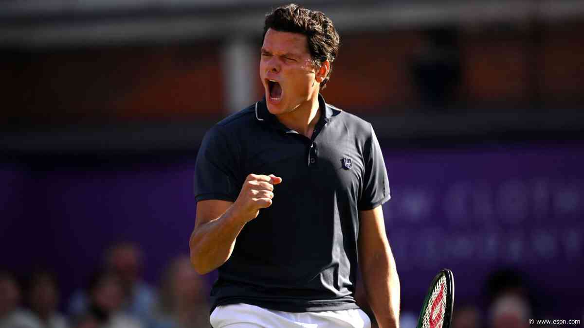 Raonic downs home favourite Norrie at Queen's