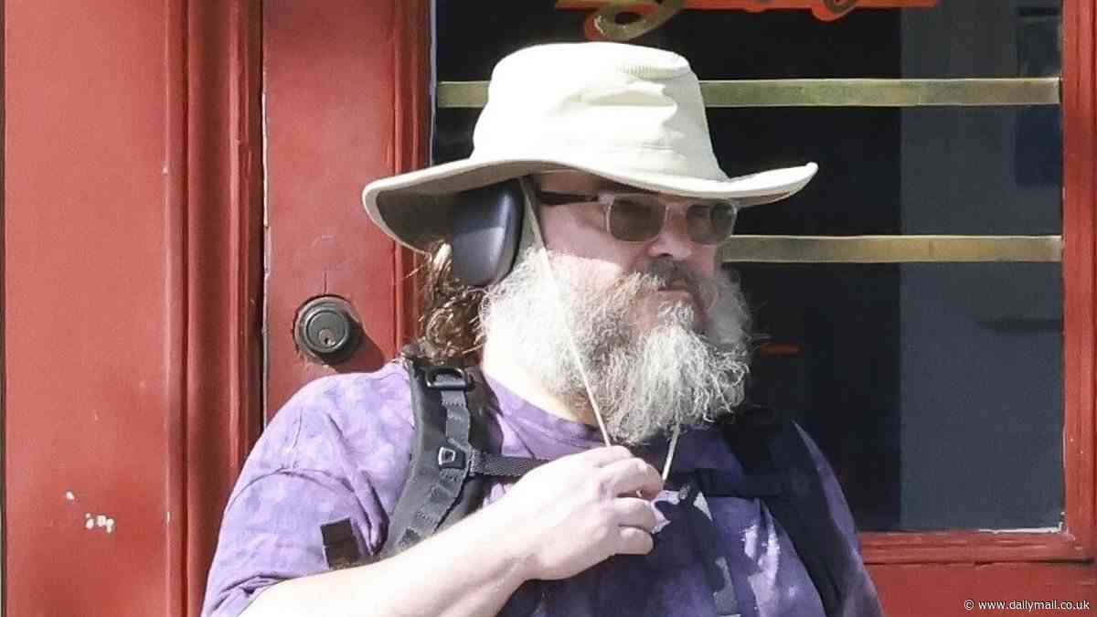 Jack Black looks unrecognizable with bushy beard and wide-brim hat during outing in LA - as he shares sweet Father's Day post for his 'pops'
