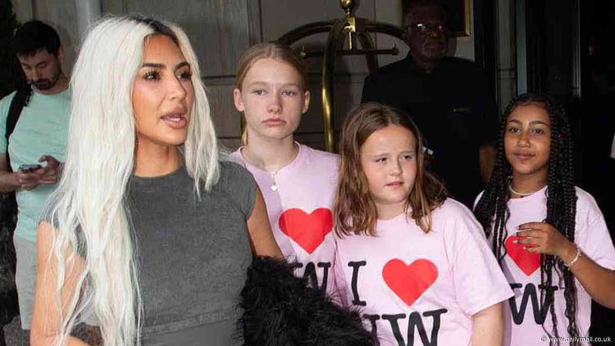 Kim Kardashian takes North West's friends out in NYC for her 11th birthday - and two of the girls have very famous relatives. Can you guess who they are?