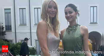 Ananya meets Gwyneth Paltrow at Milan event