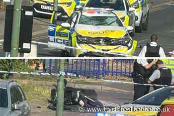 Wrythe Lane Sutton crash: Pictures from scene