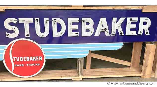 Studebaker Art Deco Sign Takes Milestone Bidders On A Road Trip