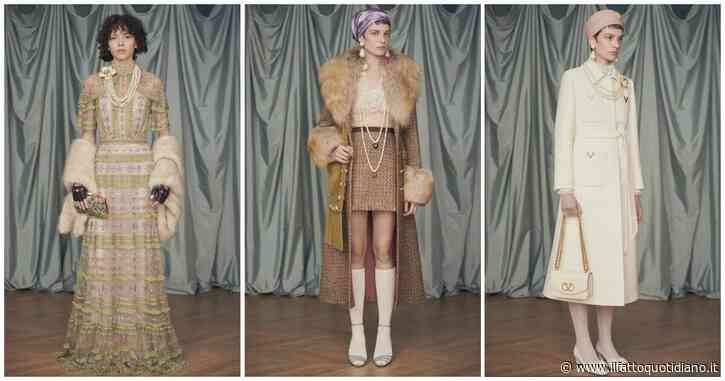 Ecco i primi abiti disegnati da Alessandro Michele per Valentino: la sua collezione arriva a sorpresa nel giorno della sfilata di Gucci