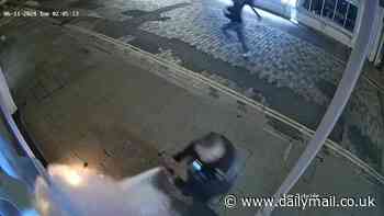 Shocking moment man is caught on camera 'trying to burn down' luxury womenswear shop in London